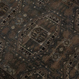 District Loom 1940s Vintage Uzbekistan Bokhara Scatter Rug 3'10" x 5'10"