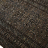 District Loom 1940s Vintage Uzbekistan Bokhara Scatter Rug 3'10" x 5'10"
