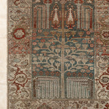 District Loom 1920s Antique Persian Hamadan Runner Rug with Tree of Life Motif 3'7" x 13'1"