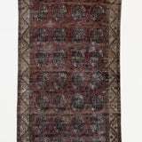 District Loom 1920s Antique Uzbekistan Bokhara Scatter Rug 3'8" x 6'11"