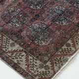 District Loom 1920s Antique Uzbekistan Bokhara Scatter Rug 3'8" x 6'11"