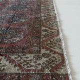 District Loom 1920s Antique Uzbekistan Bokhara Scatter Rug 3'8" x 6'11"