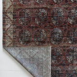District Loom 1920s Antique Uzbekistan Bokhara Scatter Rug 3'8" x 6'11"