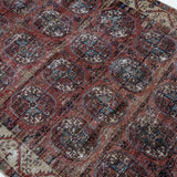 District Loom 1920s Antique Uzbekistan Bokhara Scatter Rug 3'8" x 6'11"
