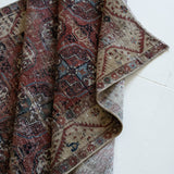 District Loom 1920s Antique Uzbekistan Bokhara Scatter Rug 3'8" x 6'11"