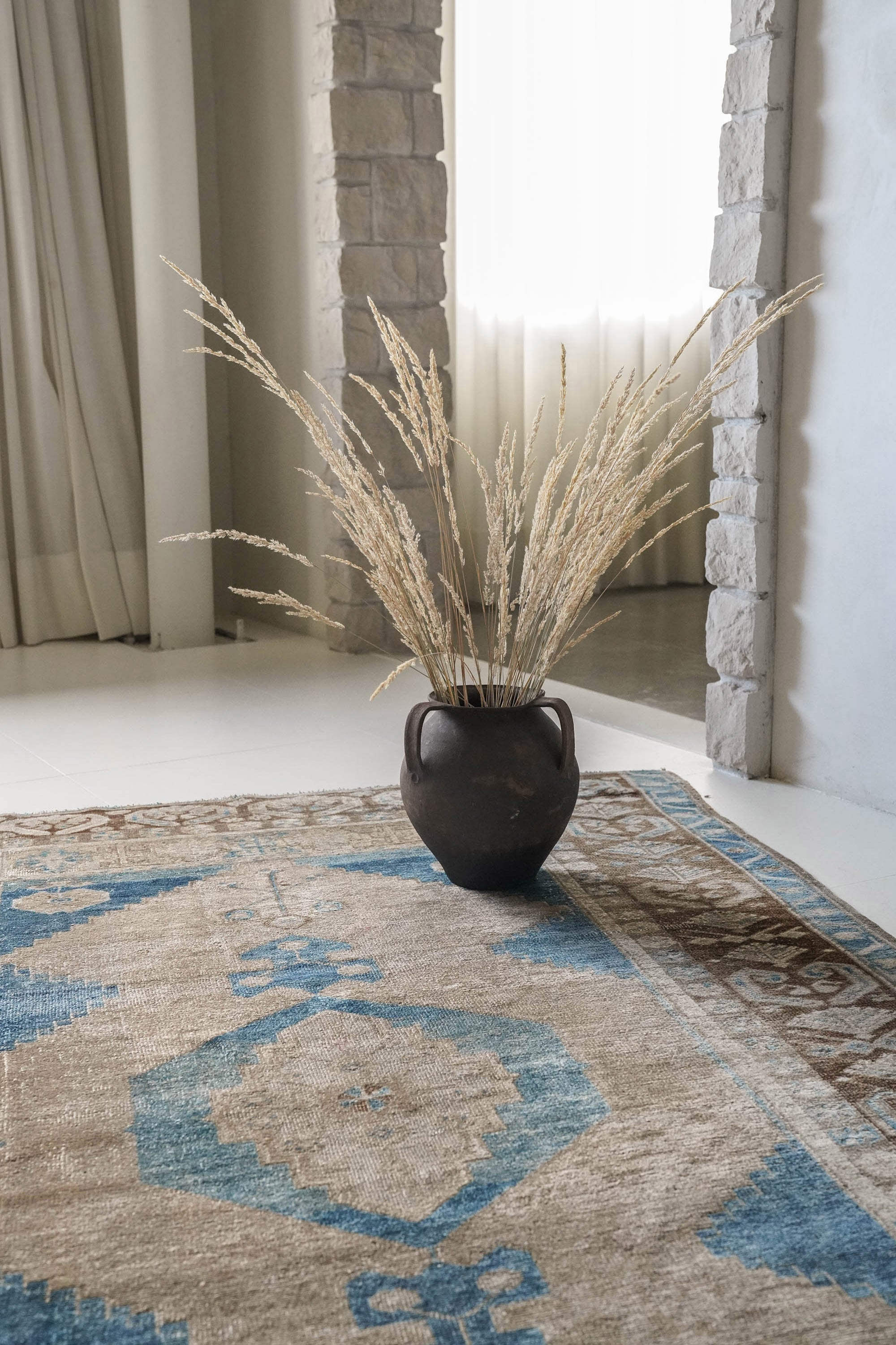 District Loom 1940s Vintage Turkish Kars Scatter Rug 4'8" x 7'10"