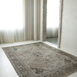 District Loom 1920s Antique Persian Mahal Area Rug 7'10" x 10'11"