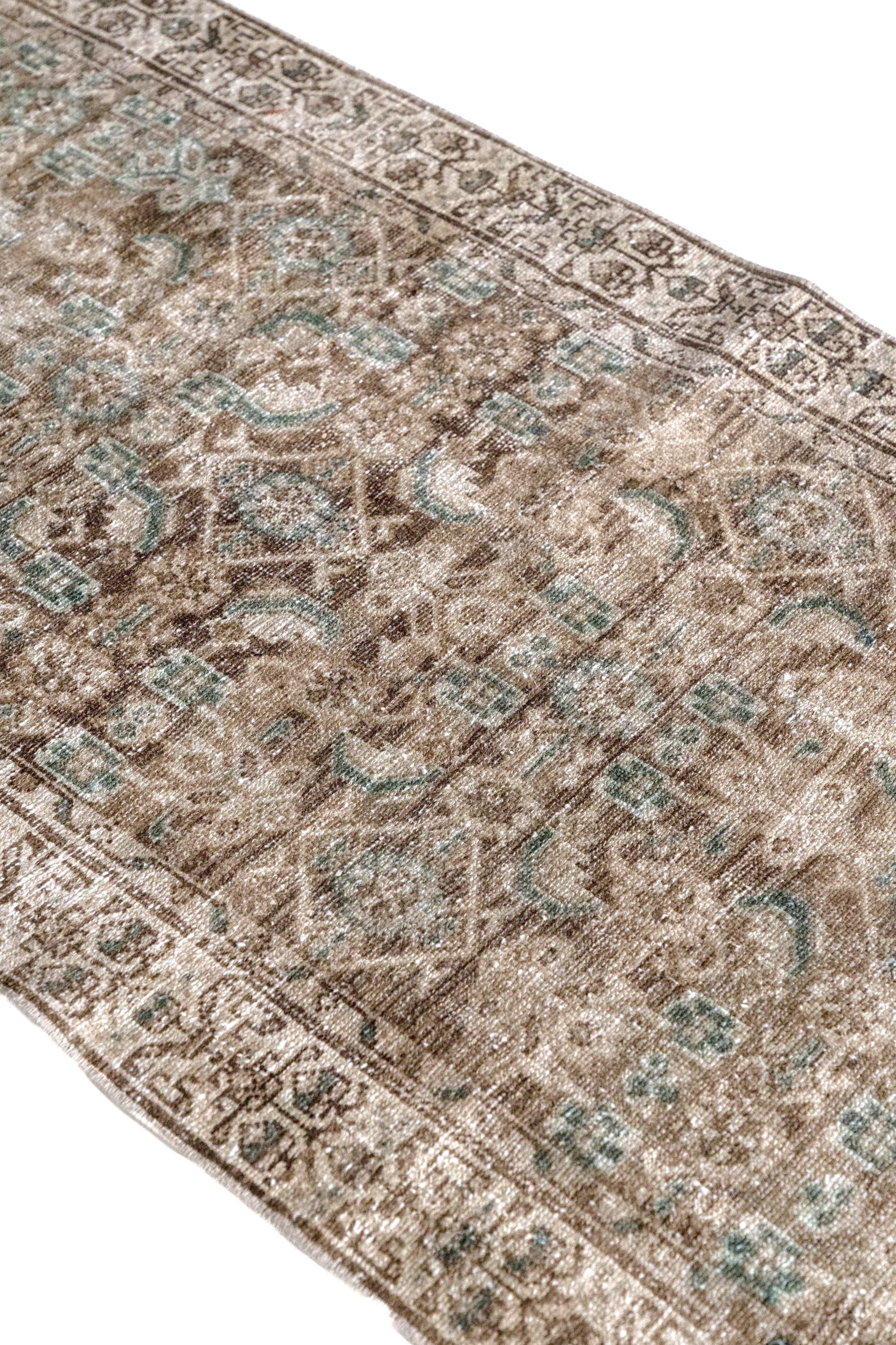 District Loom 1900s Antique Persian Malayer Runner Rug 2'10" x 11'7"