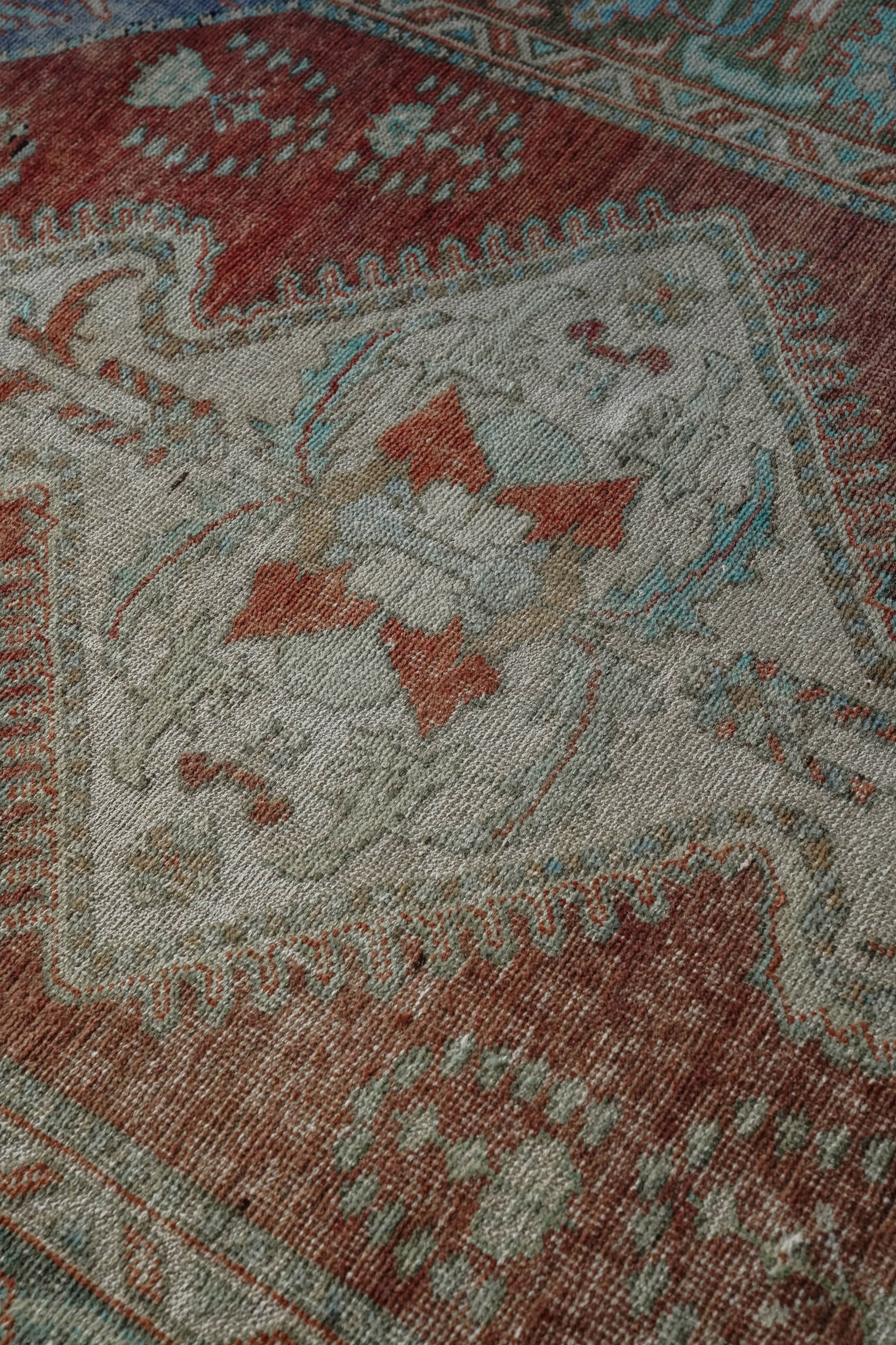 District Loom 1950s Vintage Turkish Anatolian Scatter Rug 5'3" x 8'3"