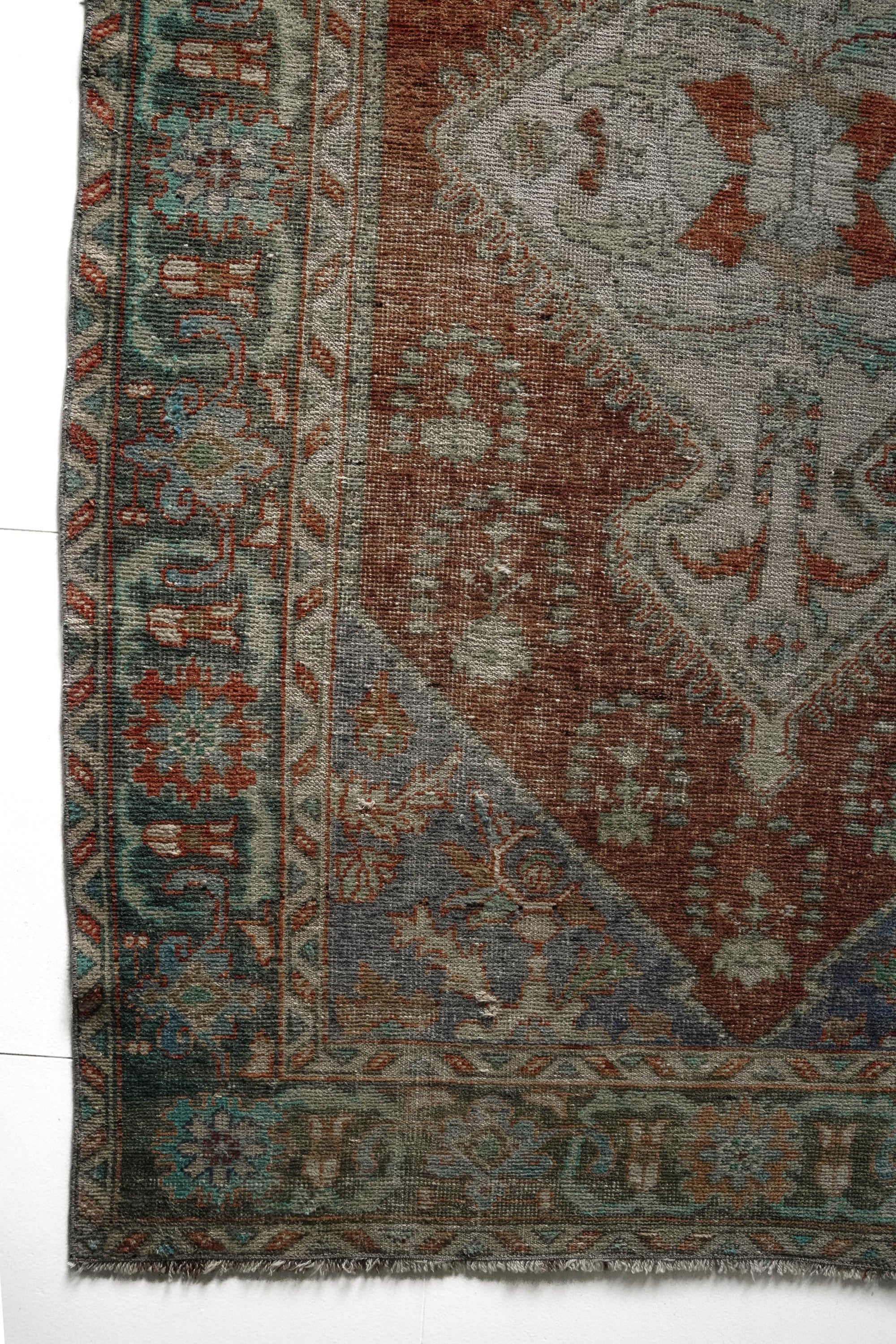 District Loom 1950s Vintage Turkish Anatolian Scatter Rug 5'3" x 8'3"