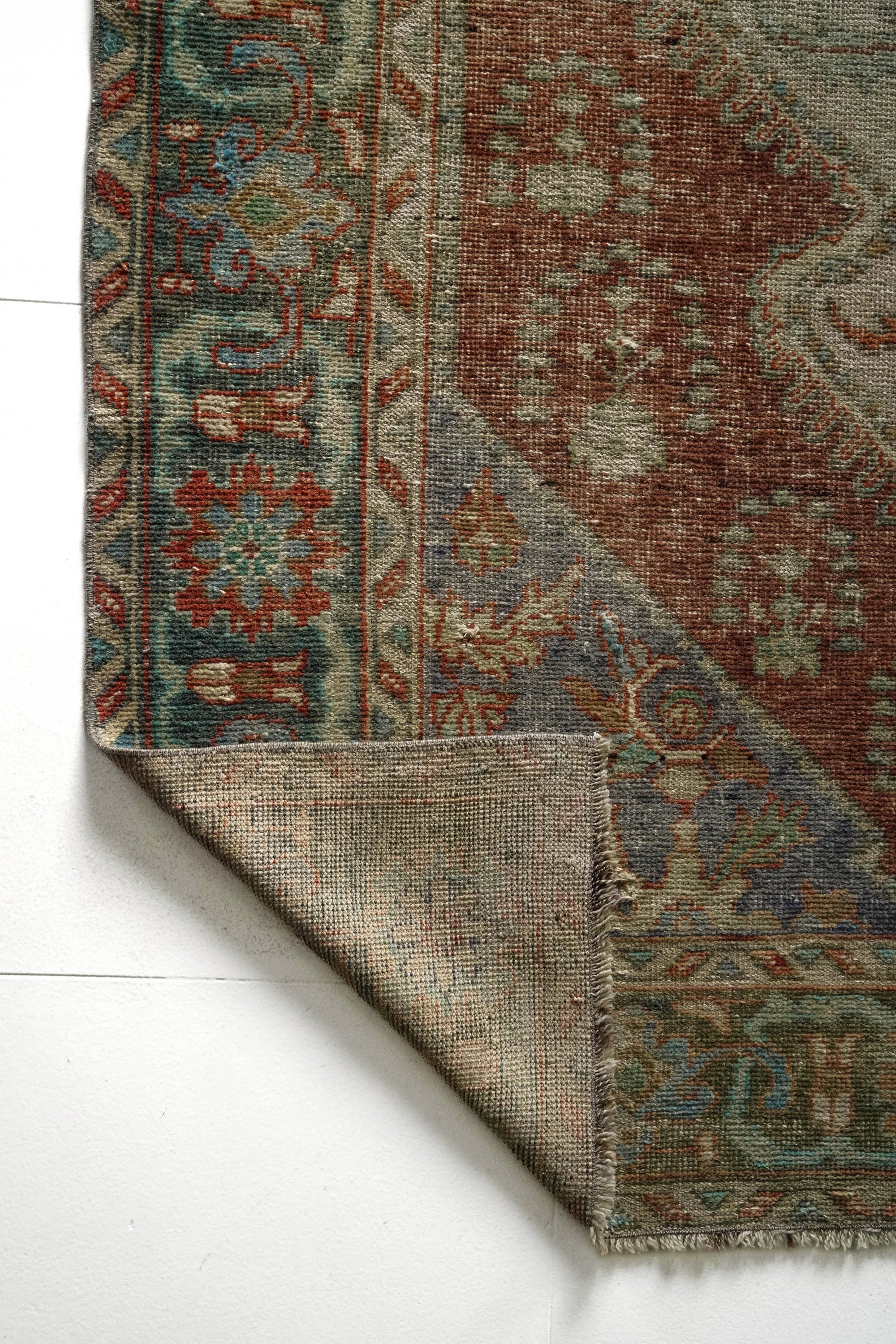 District Loom 1950s Vintage Turkish Anatolian Scatter Rug 5'3" x 8'3"