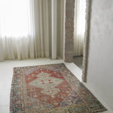District Loom 1950s Vintage Turkish Anatolian Scatter Rug 5'3" x 8'3"