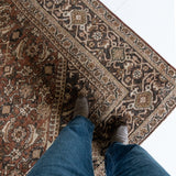 District Loom 1930s Vintage Persian Mahal Area Rug 7'7" x 10'4"
