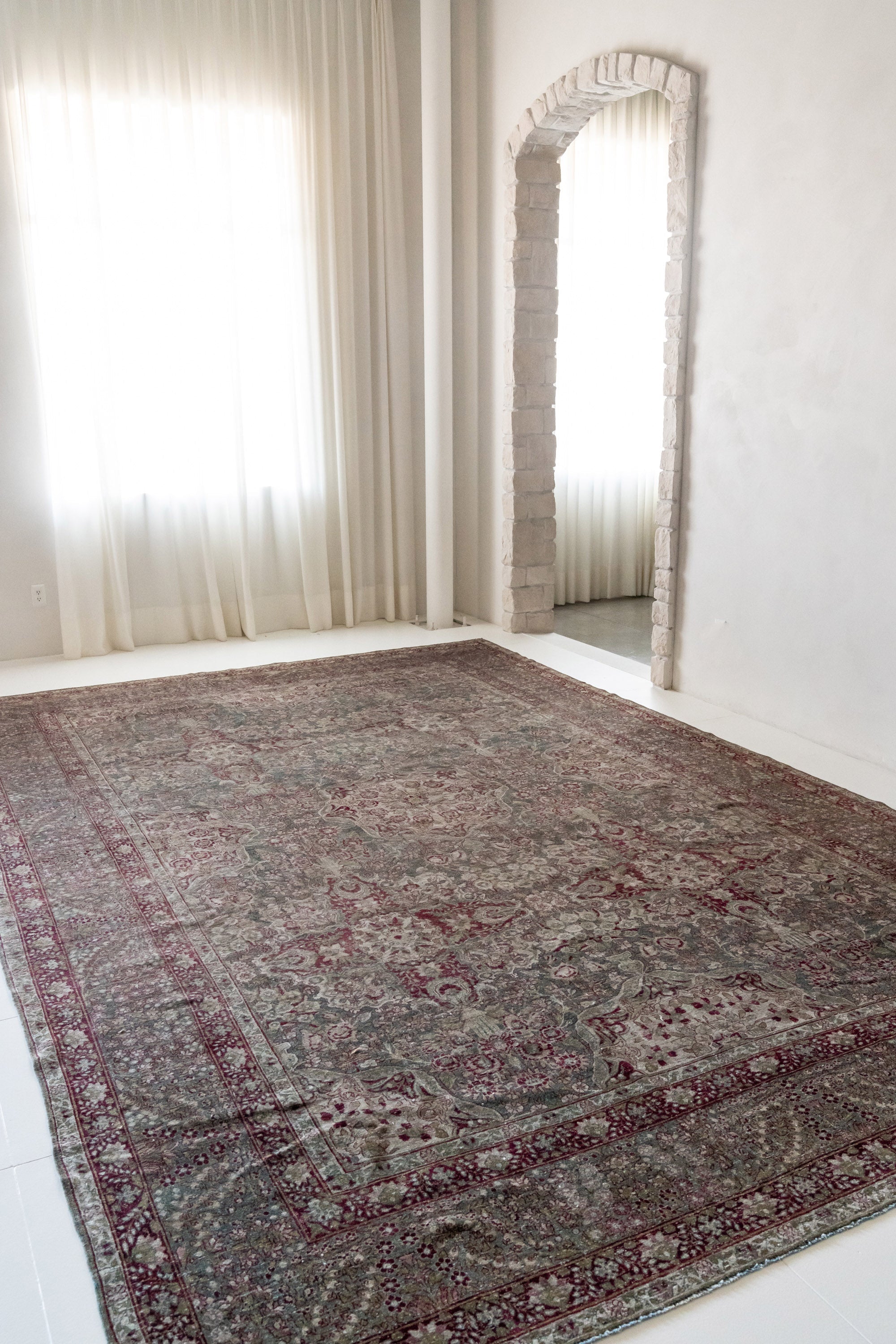 District Loom 1920s Antique Persian Kerman Area Rug 10' x 15'7"