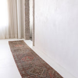 District Loom 1930s Vintage Persian Heriz Karaja Runner Rug 2'10" x 14'8"