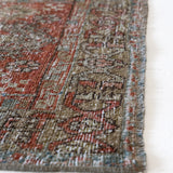District Loom 1940s Vintage Persian Heriz Karaja Runner Rug 2'9" x 11'1"