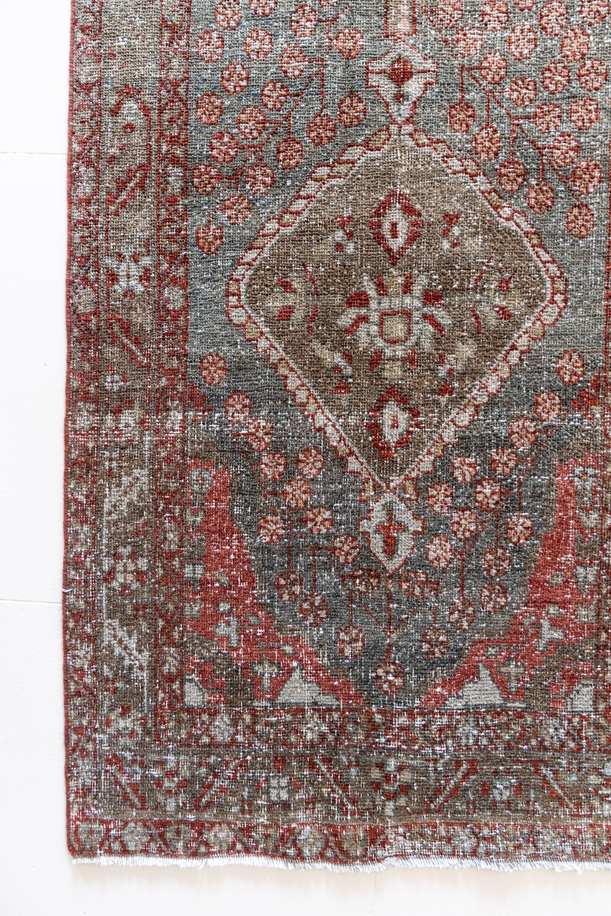 District Loom 1930s Vintage Persian Heriz Karaja Runner Rug 2'10" x 14'8"
