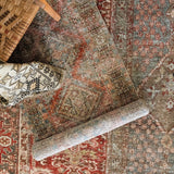 District Loom 1930s Vintage Persian Heriz Karaja Runner Rug 2'10" x 14'8"