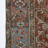 District Loom 1940s Vintage Persian Heriz Area Rug 6'4" x 9'3"