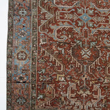 District Loom 1940s Vintage Persian Heriz Area Rug 6'4" x 9'3"
