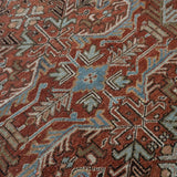 District Loom 1940s Vintage Persian Heriz Area Rug 6'4" x 9'3"