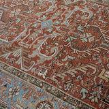 District Loom 1940s Vintage Persian Heriz Area Rug 6'4" x 9'3"