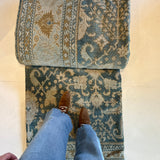 District Loom 1920s Antique Indian Agra Area Rug 9'7" x 16'4"