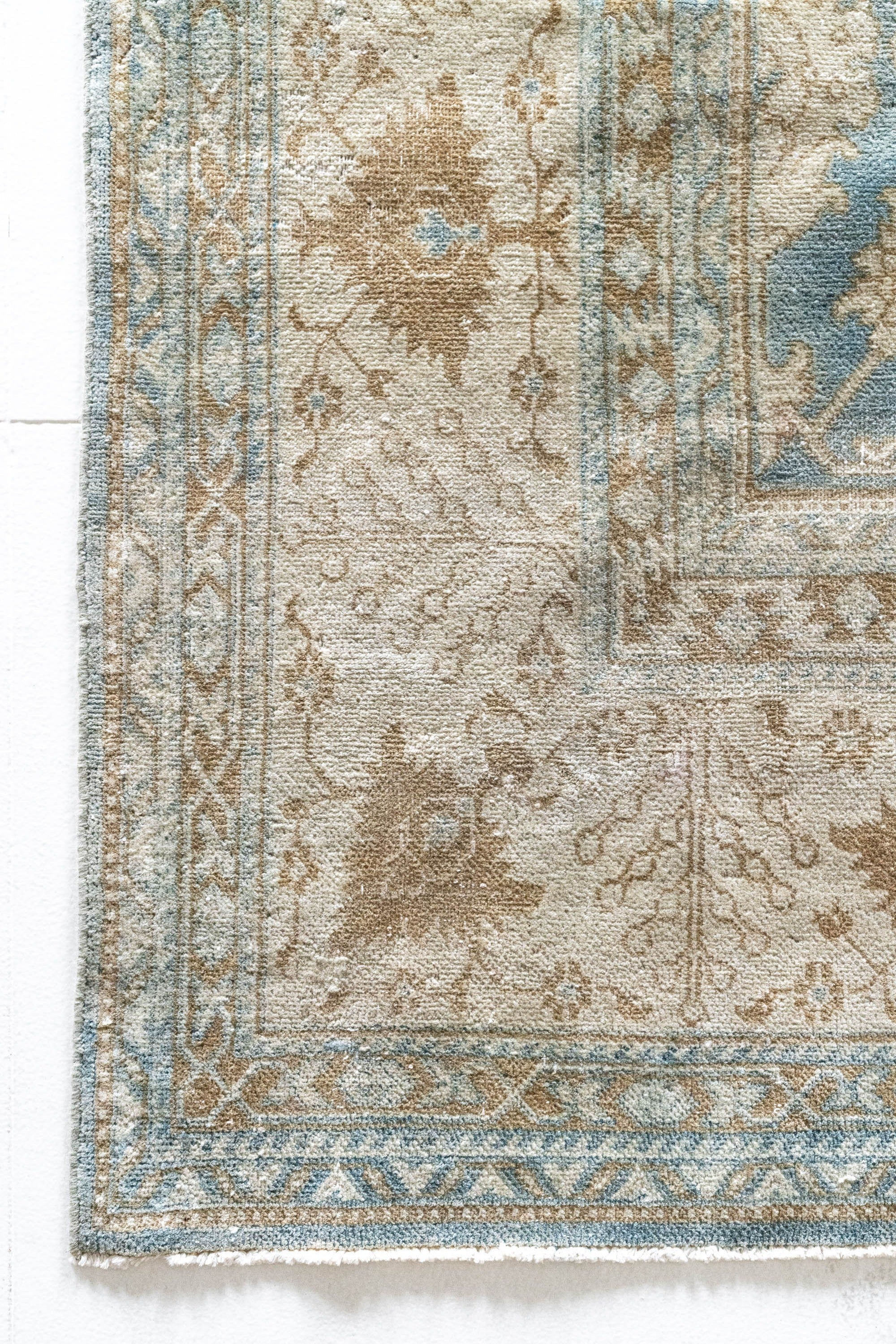 District Loom 1920s Antique Indian Agra Area Rug 9'7" x 16'4"
