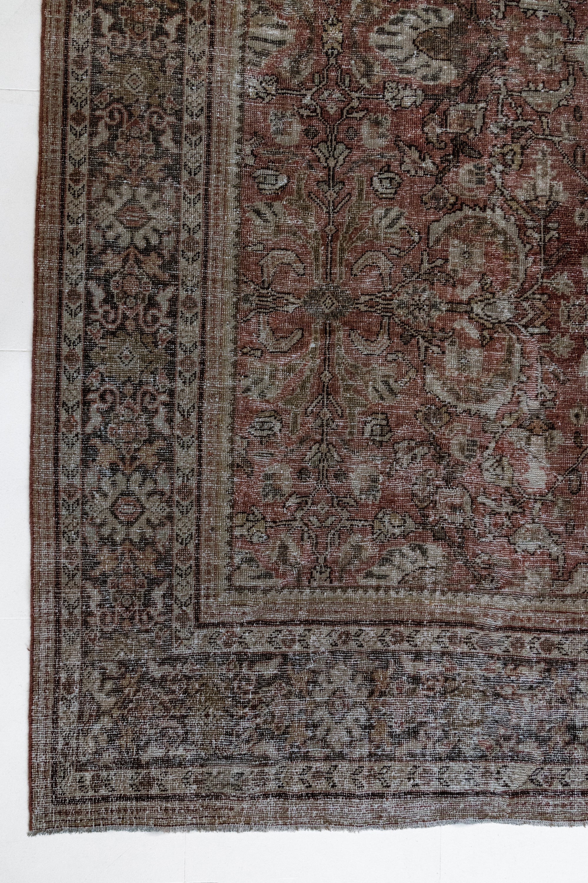 District Loom 1930s Vintage Persian Mahal Area Rug 9'7" x 12'7"