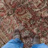 District Loom 1930s Vintage Persian Mahal Area Rug 9'7" x 12'7"