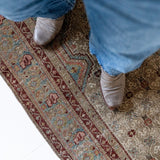 District Loom 1940s Vintage Persian Scatter Rug 4' x 6'9"
