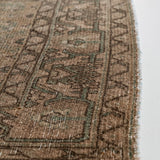 District Loom 1940s Vintage Persian Malayer Runner Rug 3'3" x 12'8"