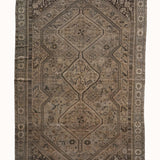 District Loom 1920s Antique Persian Shiraz Scatter Rug 5'6" x 9'3"