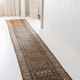 District Loom 1920s Antique Persian Malayer Runner Rug 2'7" x 15'5"