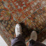 District Loom 1920s Antique Persian Mahal Area Rug 8'8" x 11'5"