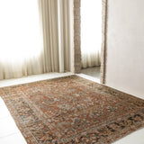 District Loom 1920s Antique Persian Mahal Area Rug 8'8" x 11'5"