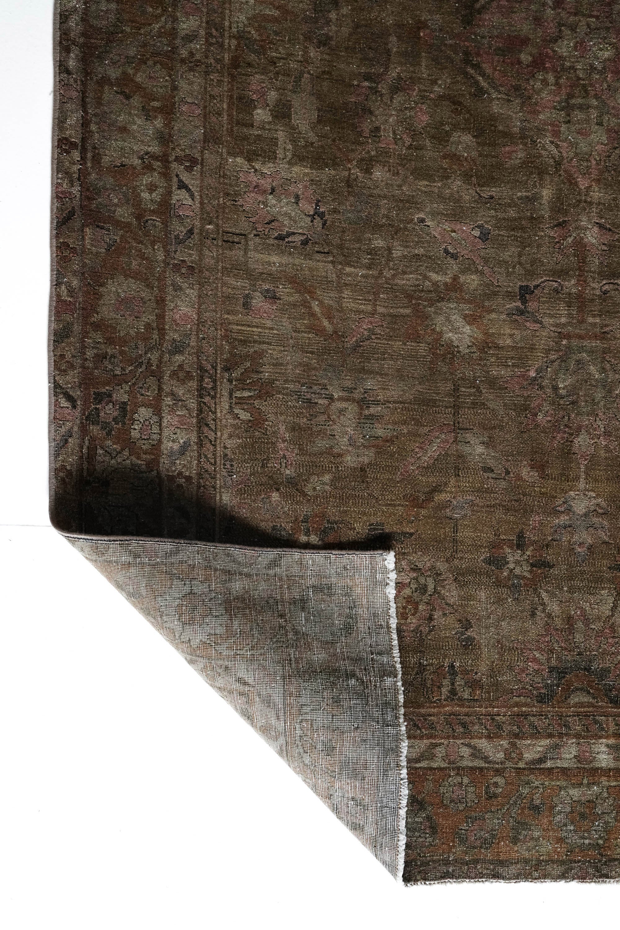 District Loom 1900s Antique Persian Lilihan Scatter Rug 3'11" x 6'5"