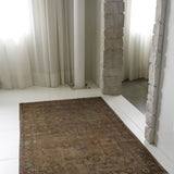 District Loom 1900s Antique Persian Lilihan Scatter Rug 3'11" x 6'5"