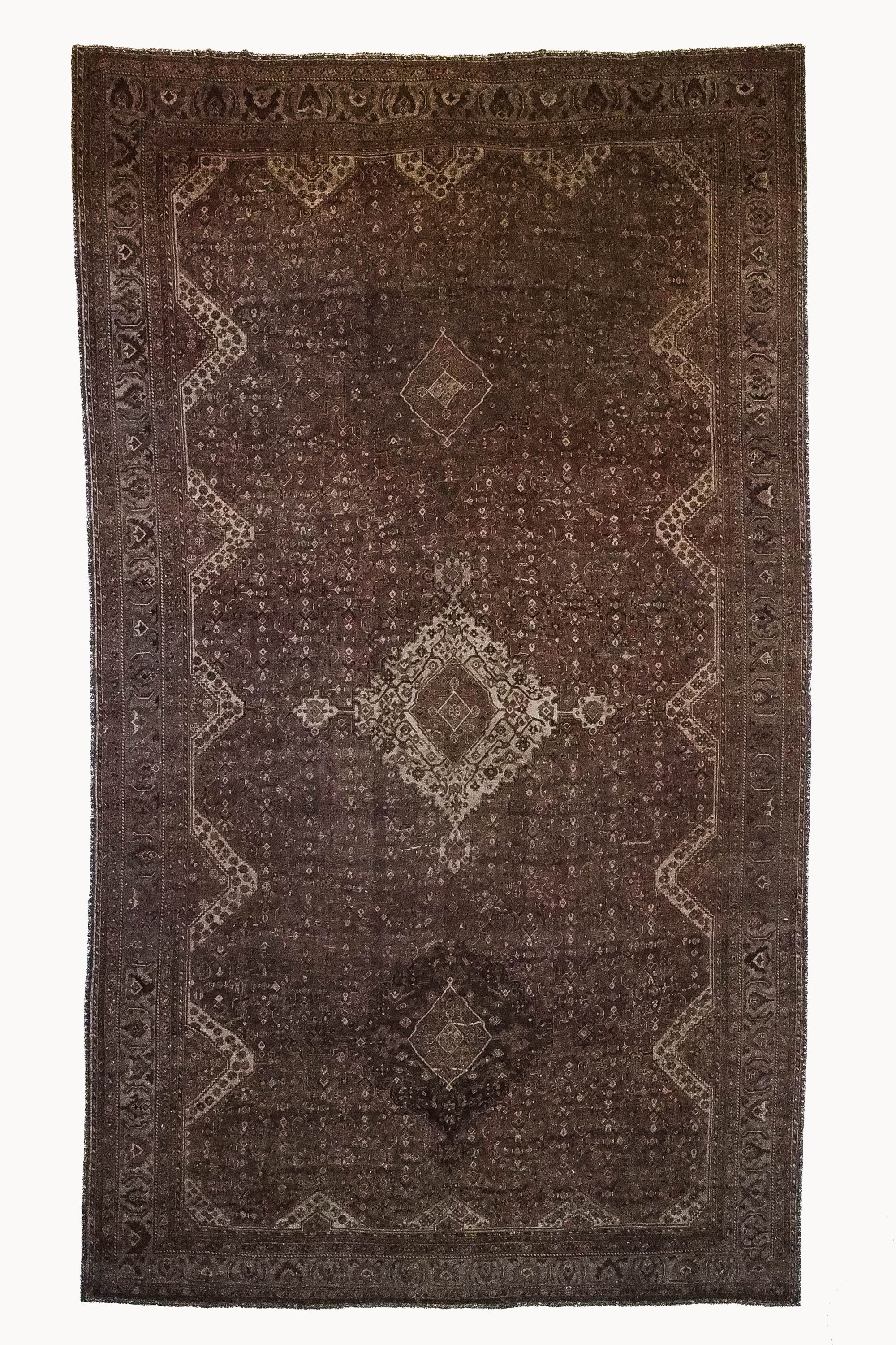 District Loom 1910s Antique Persian Shiraz Area Rug 10'11" x 16'8"