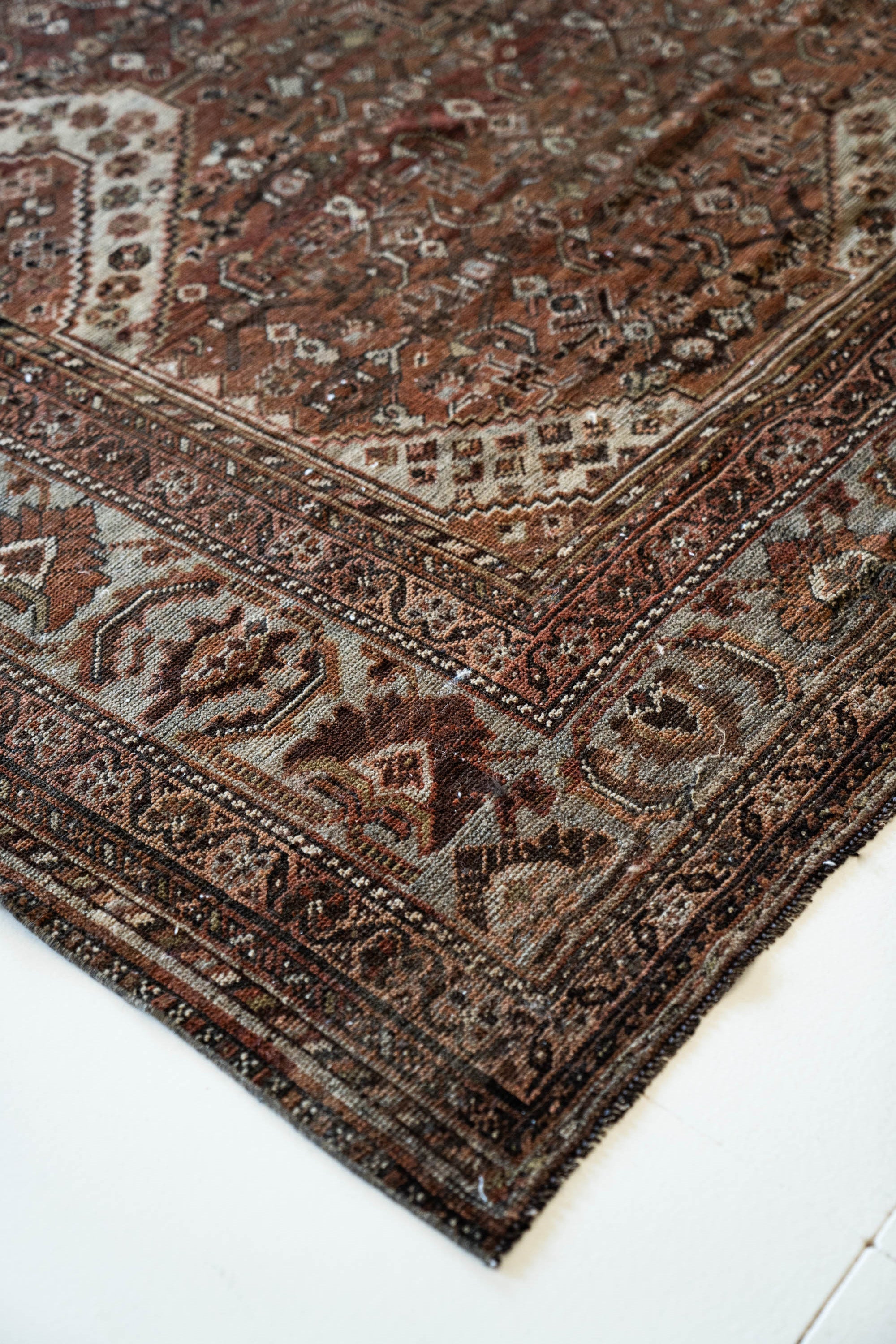 District Loom 1910s Antique Persian Shiraz Area Rug 10'11" x 16'8"