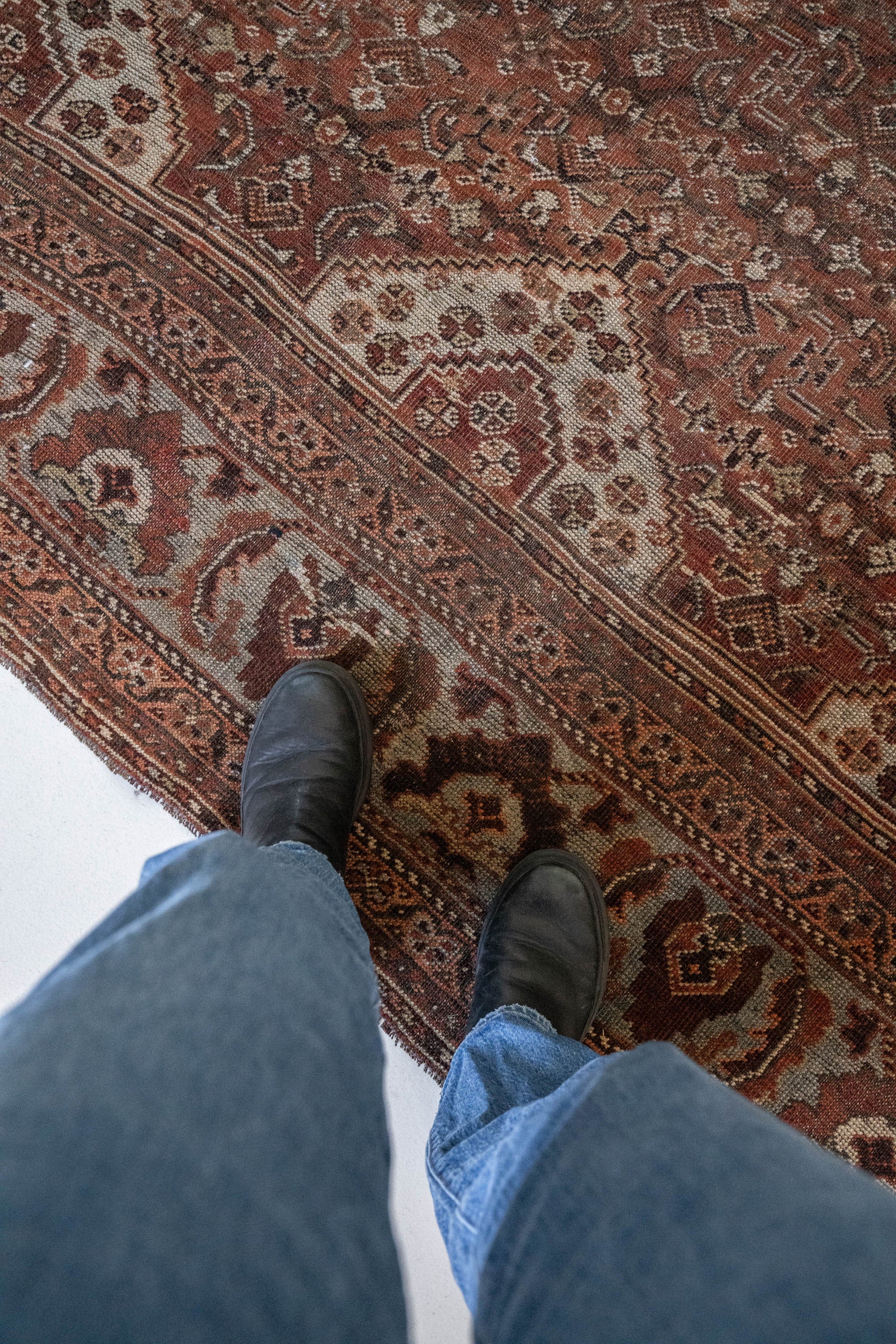 District Loom 1910s Antique Persian Shiraz Area Rug 10'11" x 16'8"